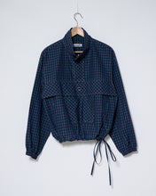 Load image into Gallery viewer, Blue windowpane poplin anorak