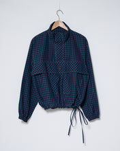 Load image into Gallery viewer, Blue windowpane poplin anorak