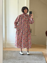 Load image into Gallery viewer, Red floral Liberty smock dress