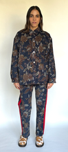 Load image into Gallery viewer, Floral paisley cord tuxedo trousers