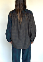 Load image into Gallery viewer, Plaid poplins shirt with tie