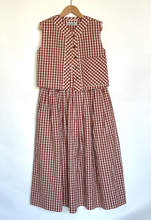 Load image into Gallery viewer, gingham cropped vest top