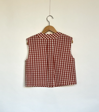 Load image into Gallery viewer, gingham cropped vest top