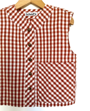 Load image into Gallery viewer, gingham cropped vest top