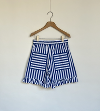 Load image into Gallery viewer, stripe ruffle shorts