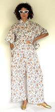 Load image into Gallery viewer, Linen blend Liberty floral paisley baggy pleated pants