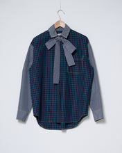 Load image into Gallery viewer, Check combo shirt with tie
