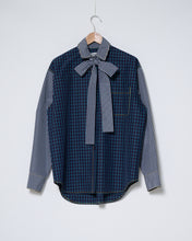 Load image into Gallery viewer, Check combo shirt with tie
