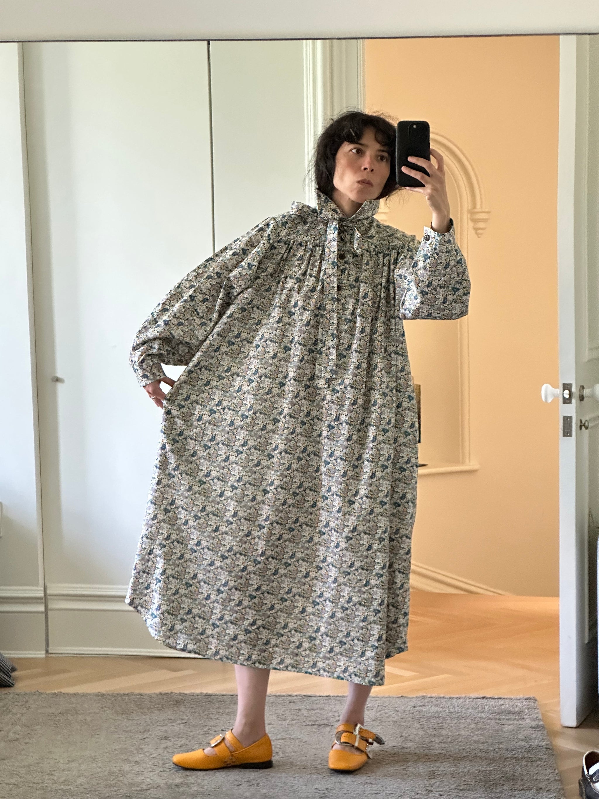 Floral Liberty tana lawn smock dress KasMaria Floral Liberty tana lawn smock dress KasMaria