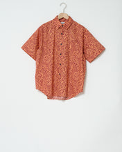 Load image into Gallery viewer, Liberty orange floral short sleeve shirt

