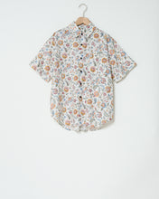 Load image into Gallery viewer, Linen blend Liberty floral paisley short sleeve shirt
