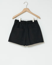 Load image into Gallery viewer, Black poplin shorts
