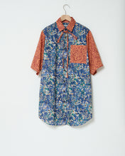 Load image into Gallery viewer, Floral combo shirtdress
