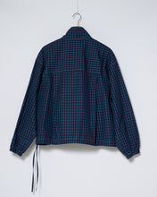 Load image into Gallery viewer, Blue windowpane poplin anorak
