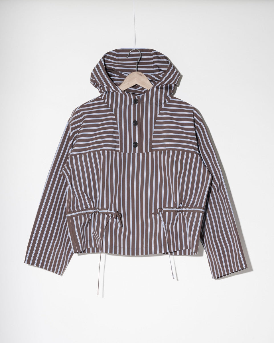 Cotton blend taffeta anorak