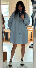 Load image into Gallery viewer, Cotton stripe poplin mini dress
