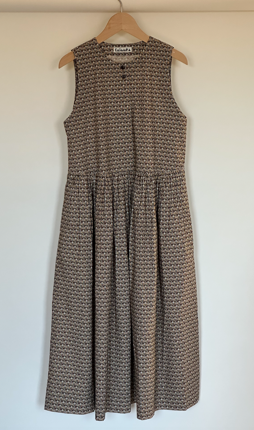 Cotton Floral sleeveless long dress tulip print