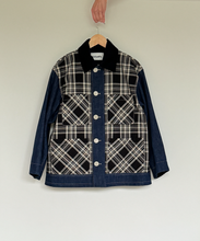 Load image into Gallery viewer, AW23 plaid and denim jacket
