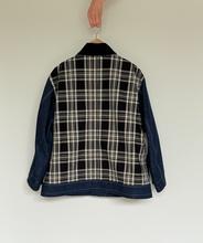 Load image into Gallery viewer, AW23 plaid and denim jacket
