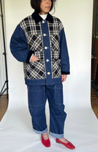 Load image into Gallery viewer, Plaid and denim jacket
