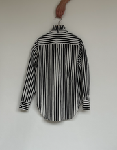 Load image into Gallery viewer, Stripe ruffle neck shirt
