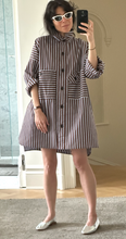 Load image into Gallery viewer, Cotton blend taffeta smock shirtdress

