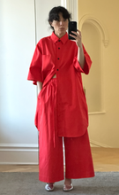 Load image into Gallery viewer, oxford short sleeve shirtdress
