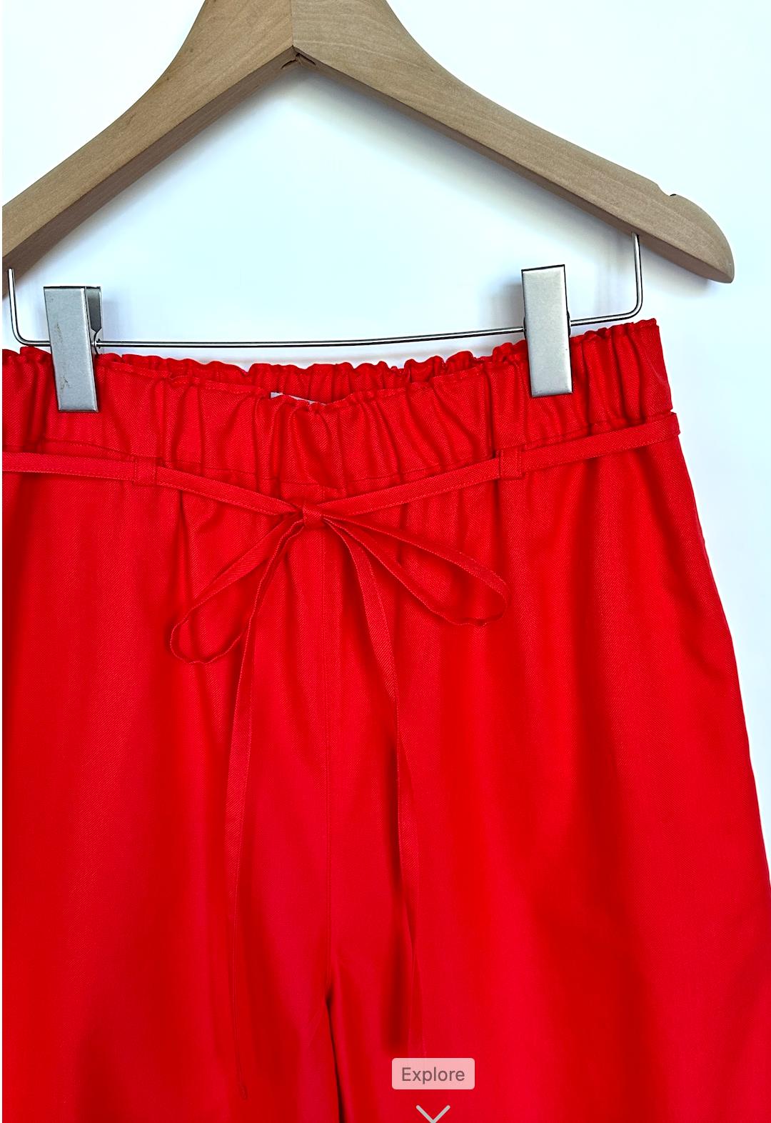 【COLOR iN ID】Oxford Red Cotton Pants oxford wide leg pants – KasMaria