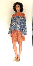 Load image into Gallery viewer, Liberty orange floral bermudas
