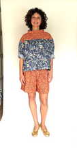 Load image into Gallery viewer, Liberty orange floral bermudas

