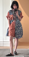 Load image into Gallery viewer, Floral combo shirtdress
