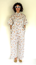 Load image into Gallery viewer, Linen blend Liberty floral paisley short sleeve shirt
