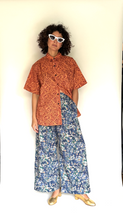 Load image into Gallery viewer, Liberty orange floral short sleeve shirt
