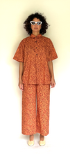 Load image into Gallery viewer, Liberty orange floral short sleeve shirt
