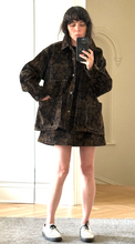 Load image into Gallery viewer, Floral cord shirt jacket
