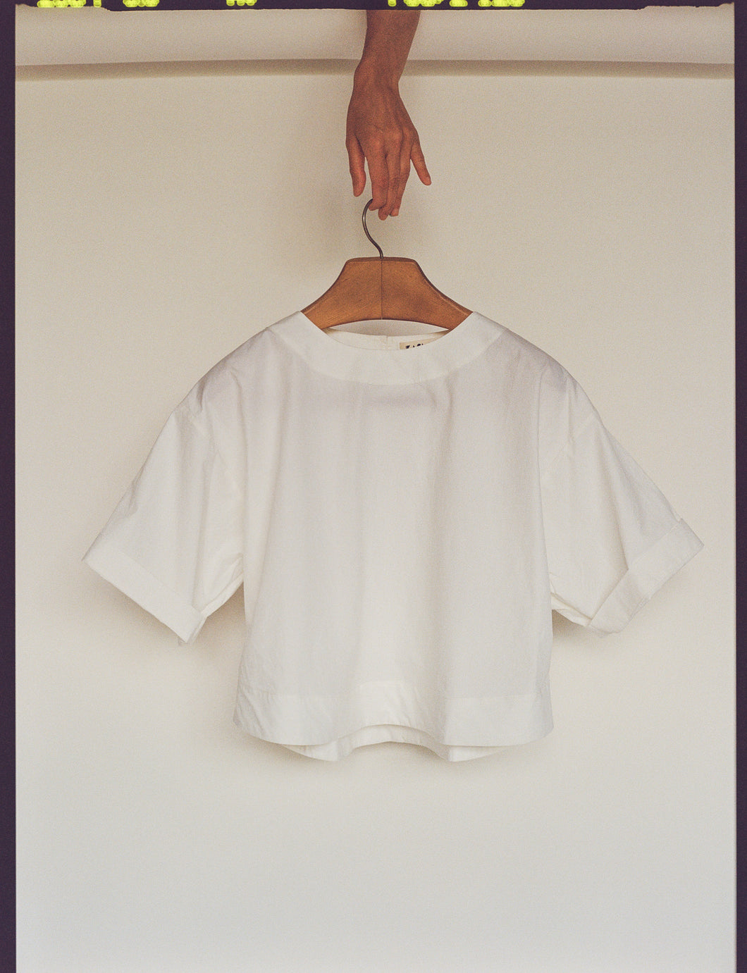 Poplin short sleeve top