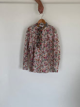 Load image into Gallery viewer, Floral poplin ruffle blouse small flowers
