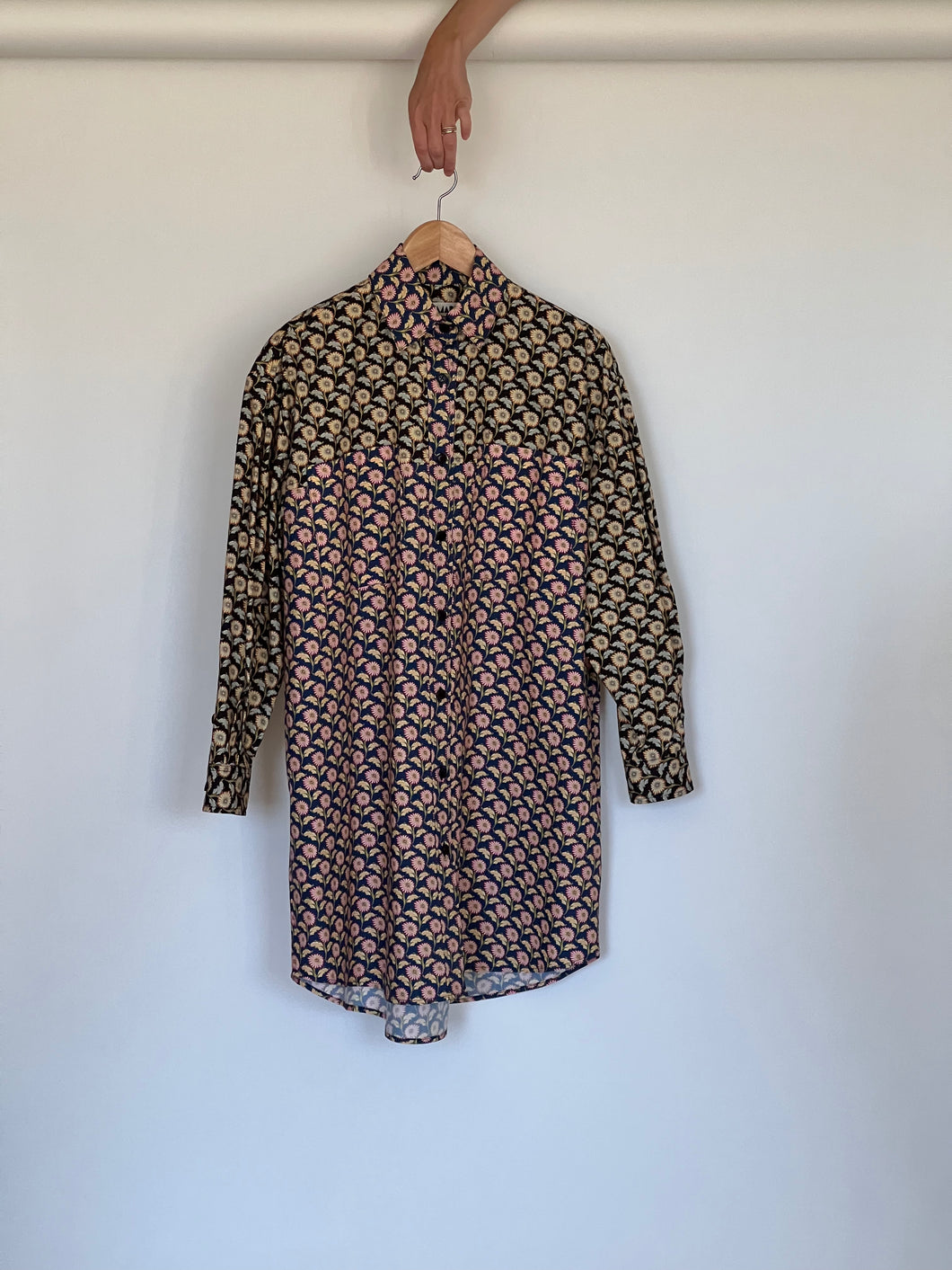 Poplin Liberty of London mini shirtdress/ tunic