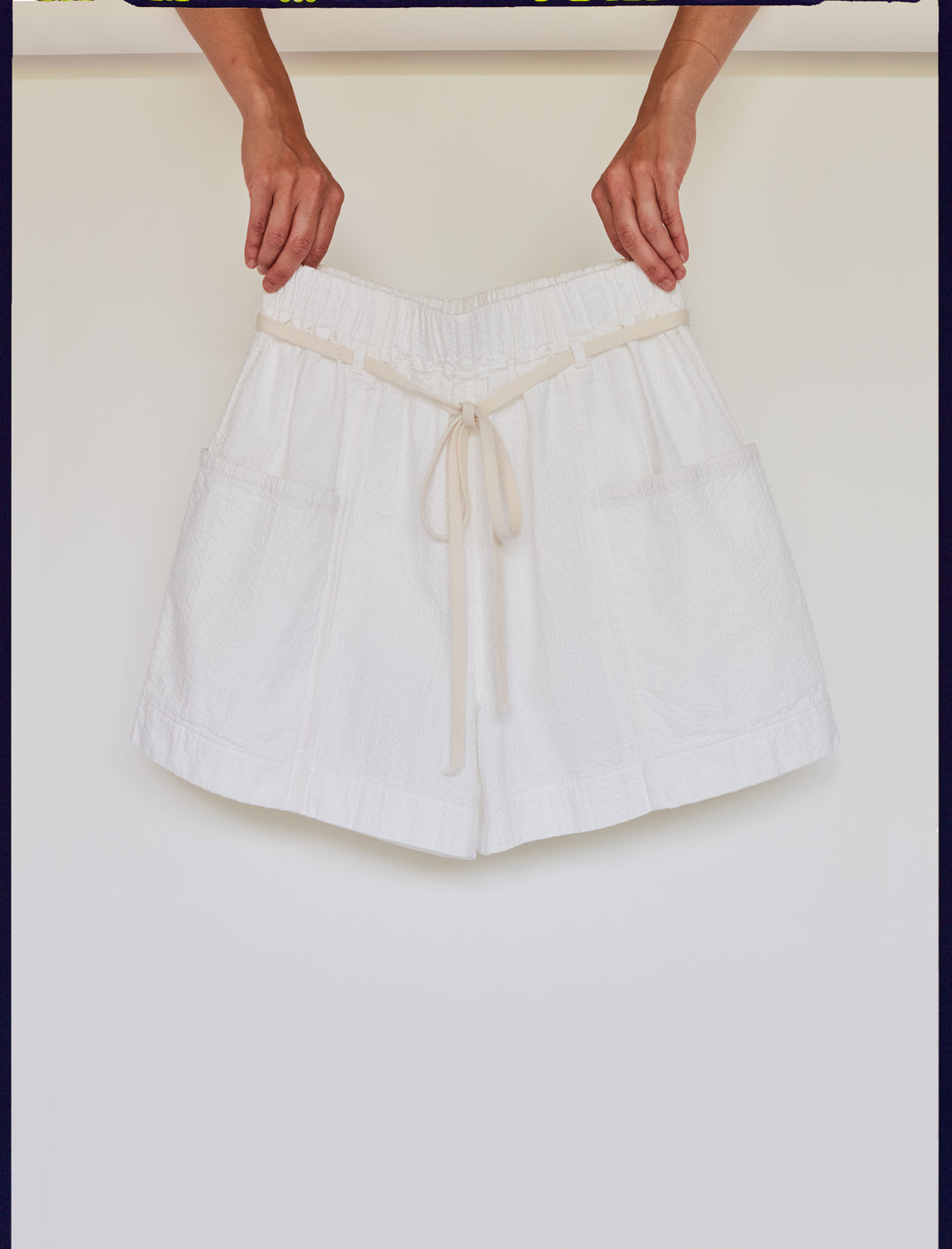 Summer seersucker shorts