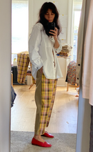 Load image into Gallery viewer, Plaid and khaki pleated trousers
